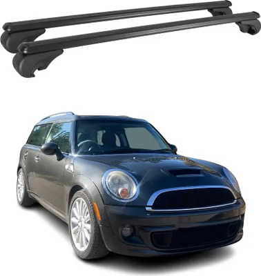 Image de Barres de toit Transversales pour Mini Clubman R55 2007-2015 Aluminium Noir