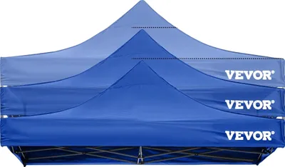 Zdjęcie produktu dla Wysuwany pawilon, dach z poliestru 240g, wodoodporne ściany boczne z PVC, 10x10ft niebieski