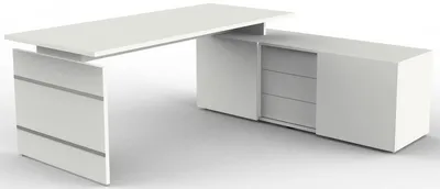 Image de FORM 4 Poste de travail complet 180x160 cm blanc