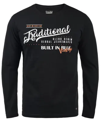 Produktbild von BLEND BHDopper Herren Longsleeve Langarmshirt Shirt mit Print Baumwollmischung Regular fit
