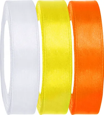 Produktbild von 1 Satinband Set weiß - gelb - orange