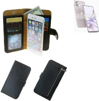 Produktbild von K-S-Trade Schutz Hülle kompatibel mit Motorola Moto G13 Klapphülle Case Phone cover Slim Handytasche Handy Hülle schwarz aus Kunstleder (1 Stk)