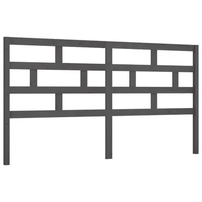 Produktbild von vidaXL Kopfteil Grau 206x4x100 cm Massivholz Kiefer