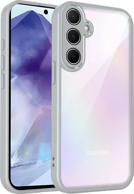 Produktbild von Hülle für Samsung Galaxy S25 FE Transparente Rückseite TPU Bumper Stoßfest Handyhülle Grau
