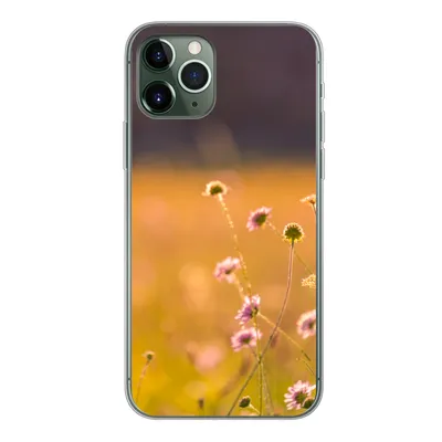 Produktbild von MuchoWow® Handyhülle Schutzhülle Hülle für iPhone 11 Pro Blumen - Hell - Rosa Silikon Softcase Handy Hülle - Handy
