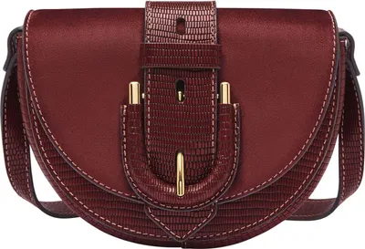 Produktbild von FOSSIL Leder Umhängetasche Harwell Flap Crossbody Mahogany weinrot
