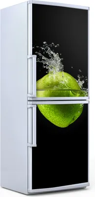 Produktbild von Kühlschrankdekoration  60x180 cm  Aufkleber auf dem Kühlschrank - Spritz Farbige Früchte
