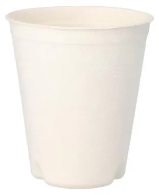 Produktbild von Trinkbecher Zuckerrohr "pure" 0,3 l Ø 9 cm · 10 cm weiss für Heißgetränke