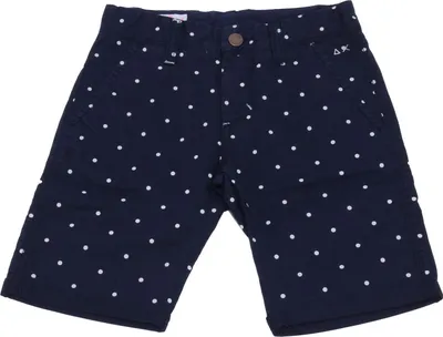 Immagine prodotto di 5526AB bermuda bimbo BOY SUN 68 blue/white pois garment dyed shorts kid