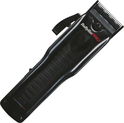 A black hair clipper is shown against a white background.