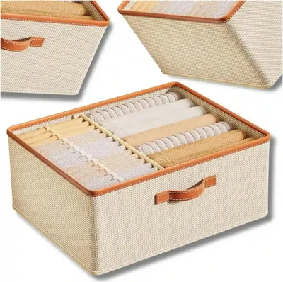 Immagine prodotto di Organizzatore per il cassetto dell'armadio, inserto per armadio di colore beige