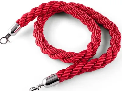 Produktbild von Golden Cord Absperrseil Kordel Erweiterung Zubehör gold/rot, Farbe:Silber