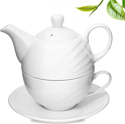 Zdjęcie produktu dla Dzbanek z  Filiżanka Fala porcelana 240 ml 1 szt.
