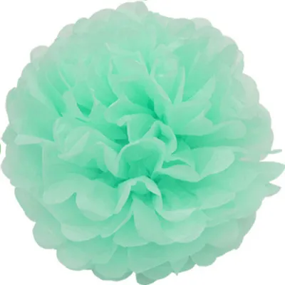 mintgrün Papier Pompons