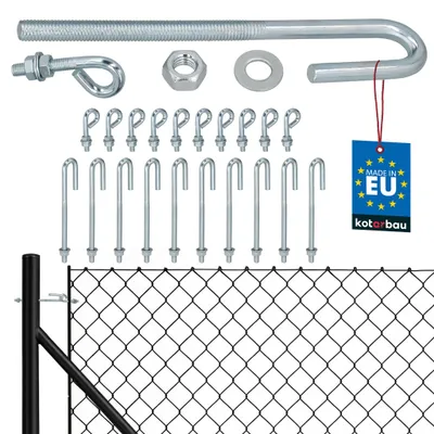 Image de KOTARBAU® Lot de 10 Tendeurs Grillage M8 Tendeur Cable Acier Galvanisé Tendeur Fil de Fer Cloture Tendeur de Fil Ouvert avec Vis de Fixation Fermée