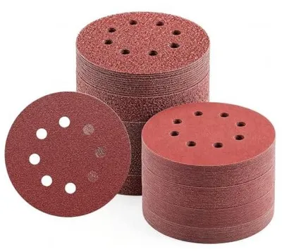 Zdjęcie produktu dla Papier ścierny krążki szlifierskie 125 mm na rzep 105 sztuk do drewna metal