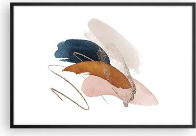 Produktbild von Gerahmtes Poster - Schwarzer Rahmen - Die Farben Abstraktion Stück - 91,5x61 cm - Wand Bild - Wanddeko - Wandbilder - Kunstposter - Wandposter - Bilderrahmen - Bilder - Kunstdruck - P2BAA91x61-5100