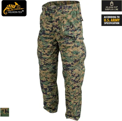 Produktbild von Helikon-Tex USMC-Hose – PolyBaumwolle-Twill – in mehreren Varianten erhältlich, Größe:XS/Regular, Farbe:Digital Woodland