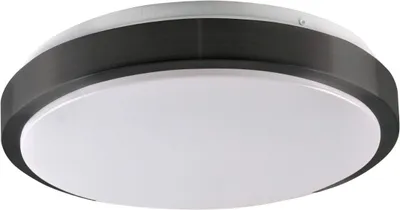 Obrázok produktu pre Kruhový stropný svietidlo Benedykt čierno-biele 2xE27x40W, plast, rozmery: 8,5x33x33 cm, IP20, Polux