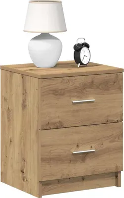 Immagine prodotto di vidaXL Comodino con 2 cassetti in rovere Artisan 40x36x50 cm