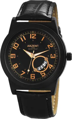 Produktbild von Akzent Herrenuhr mit Kunstlederionsarmband