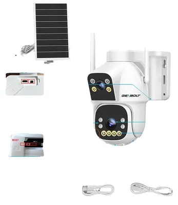 Produktbild von Sicherheitskamera, Dual-Linse, 24/7 Aufnahme, GB217K-WIFI