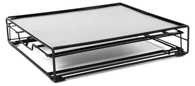 Kapselhalter-Schublade Metall, Nespresso-kompatibel, 75 x 21 x 31 cm, schwarz