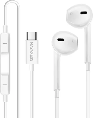 Produktbild von Mayaxess, USB-C Kopfhörer mit Mikro für Google Pixel 10 Pro XL, Weiß