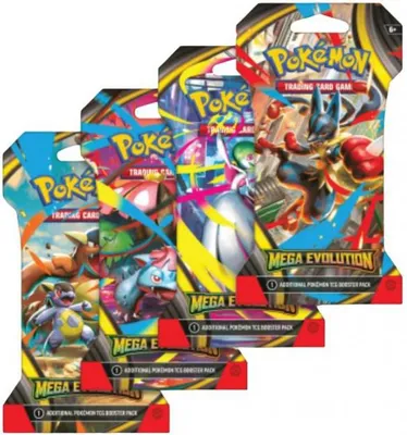 Produktbild von Pokémon Mega Evolution Sleeved Booster Englisch