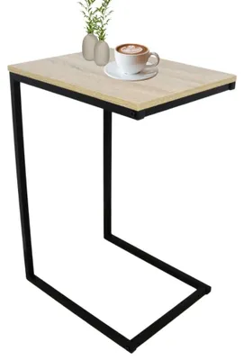 Image de Table d'appoint noire de 45x35x66,5 cm