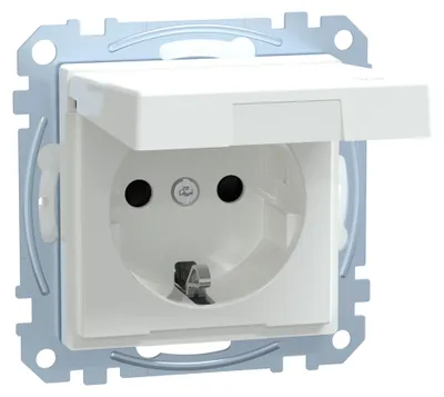 Produktbild von Merten SCHUKO-Steckdose aws/gl MEG2414-0325