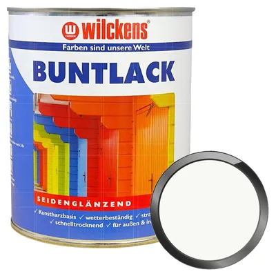 Produktbild von WILCKENS Buntlack Seidenglänzend 0.375 Liter RAL 9010 Reinweiss
