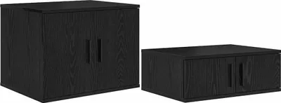 Image de Armoire de rangement 2 pcs Chêne noir 103 x 41 x 40 cm