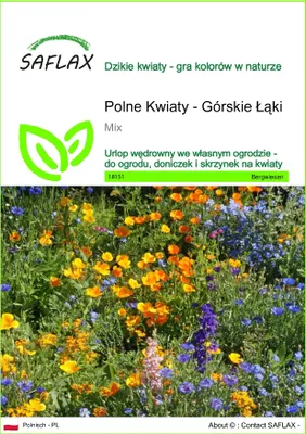 Zdjęcie produktu dla SAFLAX - Polne Kwiaty - Górskie Łąki - 1000 Nasiona - Mix