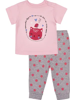Immagine prodotto di Pigiama da ragazza rosa/grigio melange