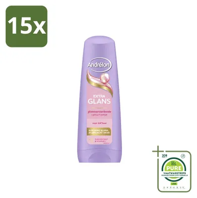 Productafbeelding van 15 x Andrélon Extra Glans Conditioner - 200 ml - Grote verpakking - 15 stuks