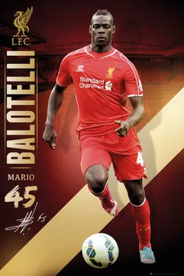 Produktbild von Fußball - Poster - Liverpool - Balotelli 14/15