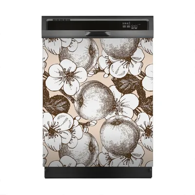 Produktbild von Magnete Dekorative 60x70 cm Küche Magnetmatte Spülmaschine - handgezeichnete Aprikose