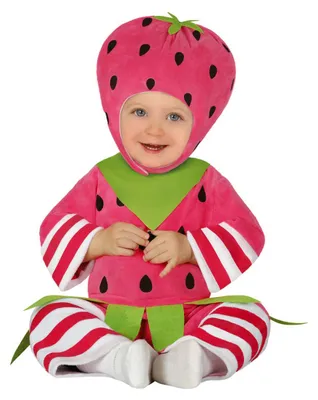 Produktbild von Baby Erdbeere - Kostüm für Kinder Größe 74-92, Größe:74/80