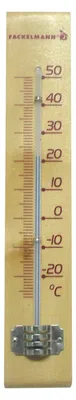 Image de FACKELMANN Zimmerthermometer Holz, Länge: 180 mm
