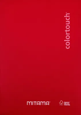 Obrázok produktu pre Zošit "Color Touch", A4+, linajkovaný, 40+2 listy, červený, MITAMA 62012-90249
