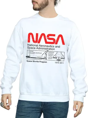 Produktbild von NASA - Sweatshirt für Herren BI2198 (S) (Weiß)