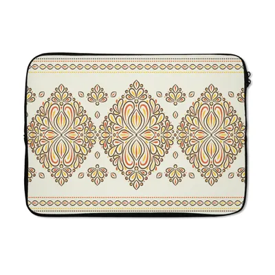Produktbild von MuchoWow® Laptop Hülle 14 ZollBoho - Gold - Design - Luxus Laptoptasche - Laptoptasche - Stoßsicher - Schutzhaube
