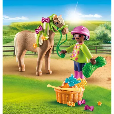 Image de PLAYMOBIL Fillette avec poney, 70060
