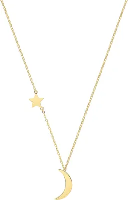 Produktbild von Stylische 9 Karat (375) Gold Damen - Anhänger mit Kette - 46cm*7mm; TRS35123