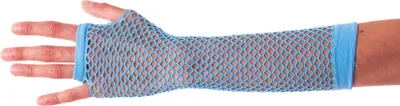 Produktbild von Lange Netzhandschuhe blau - Einheitsgröße