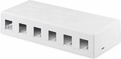 Produktbild von Keystone-Leergehäuse 6-port mit einfacher Snap-In-Montage