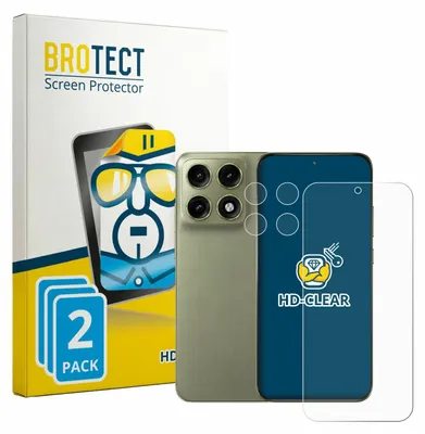 Produktbild von 2x Für Motorola Edge 70 Pro (Display+Kamera) Schutzfolie BROTECT Displayschutz Display Schutz Folie Klar Transparent