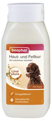 Produktbild von BEAPHAR - Haut- Und Fellkur Für Hunde - Energielieferant - Mit Natürlichem Schafsfett - Linolsäure Und Omega 3 Und 6 - Unterstützt Die Darmfunktion - 430 ml