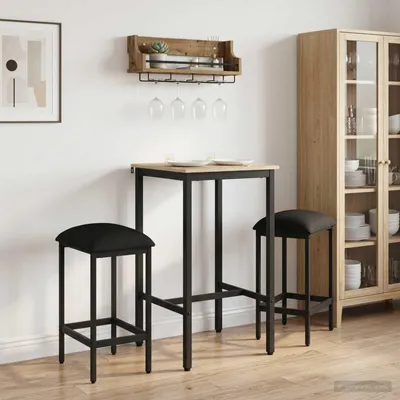 Zdjęcie produktu dla Maison Exclusive - Krzesła barowe, 2 sztuki, czarne, 40 x 32 x 74 cm, materiał drewnopochodny